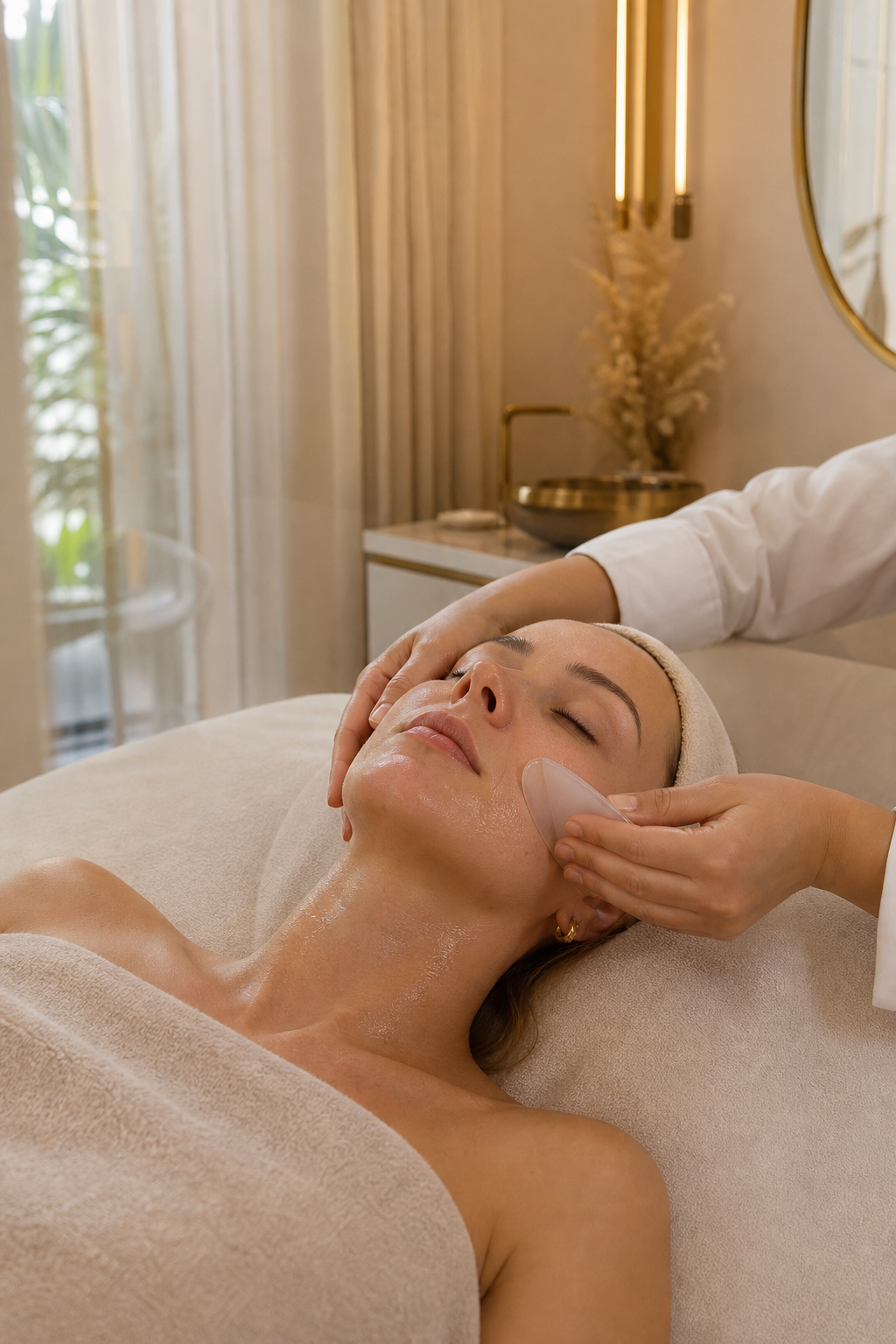 Ritual facial premium em sala da Elora Clinic
